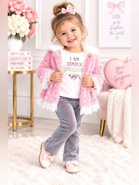 GIRLS LUXE FUR SET